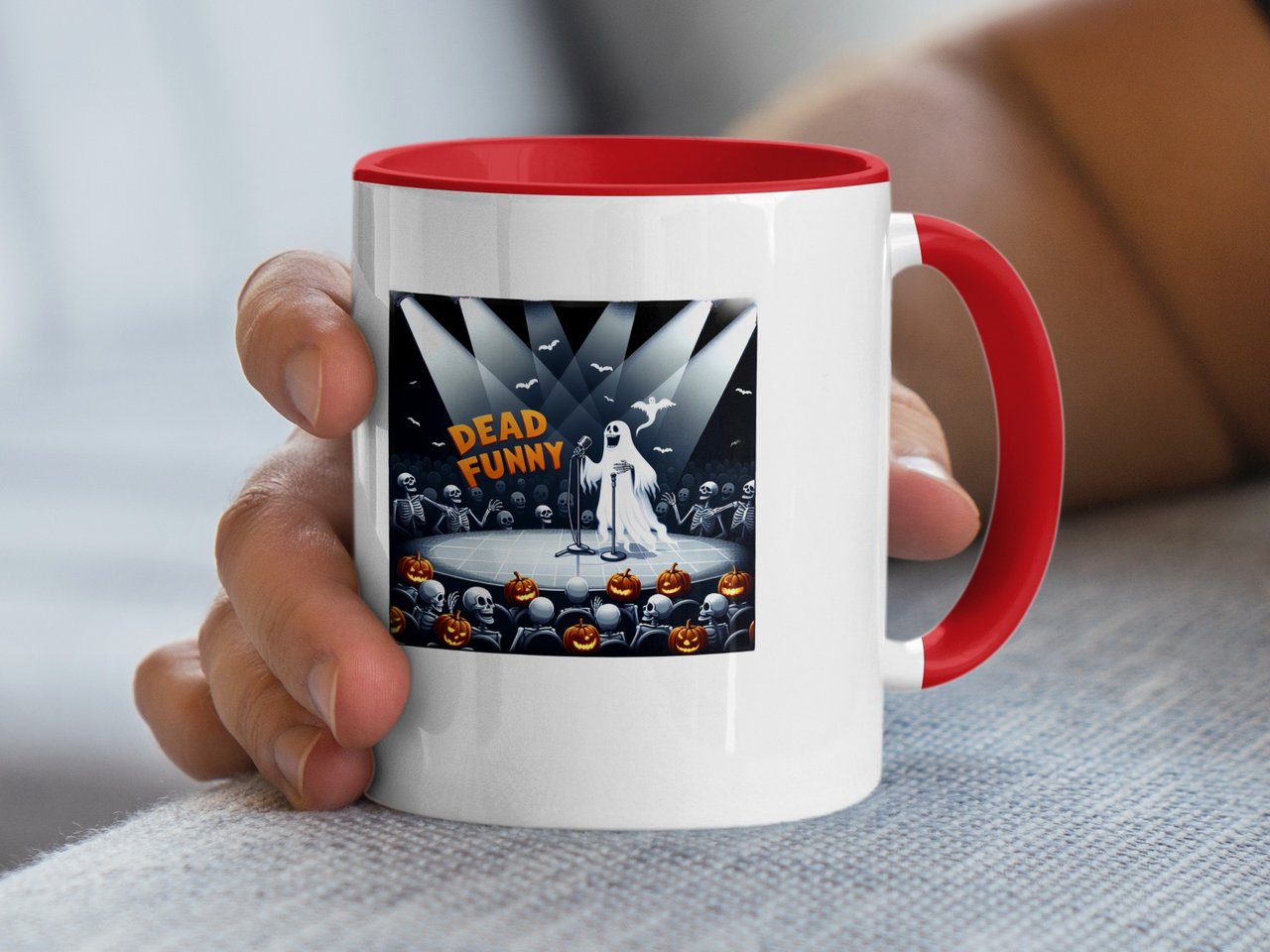 Halloween Mug, Funny Ghost, Spooky Season Mug, Dead Funny Mug, Halloween Ghost Mug, Pumpkin Halloween Mug, Skeleton Mug, Comedian Mug