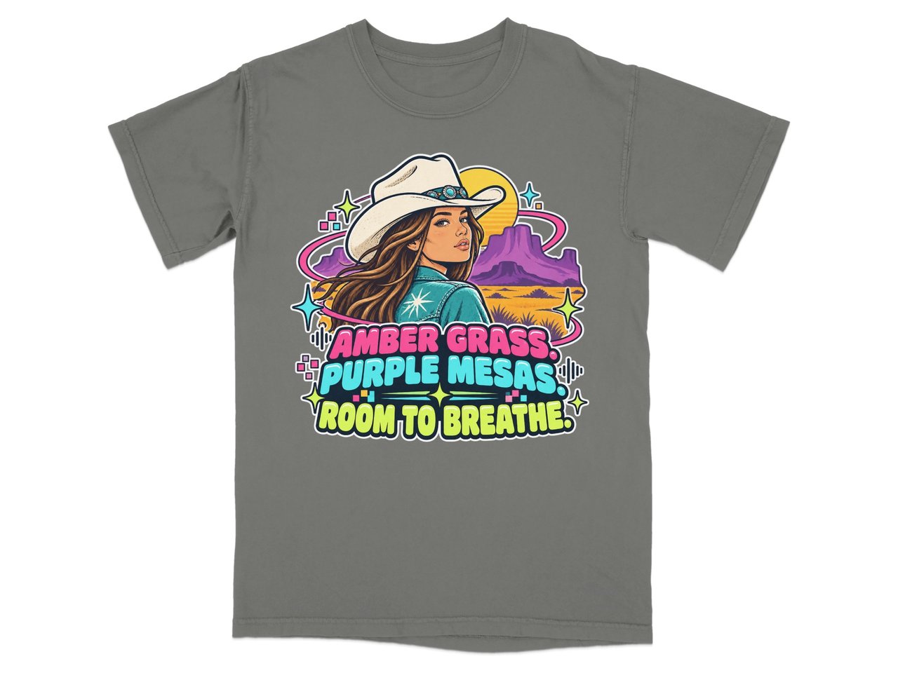 Purple Mesas Cowgirl Tee