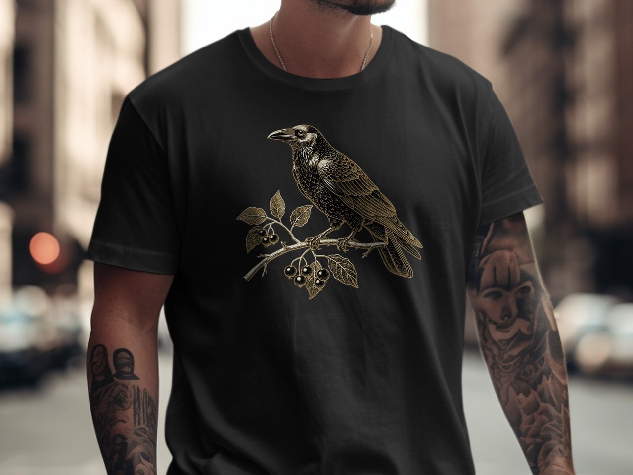 Vintage Raven Botanical Tee