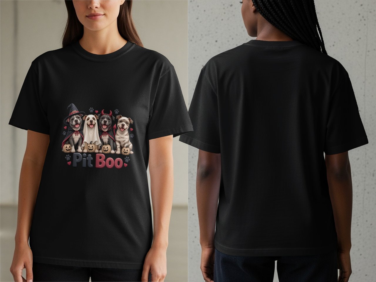 Pit Boo Halloween Pitbull Tee