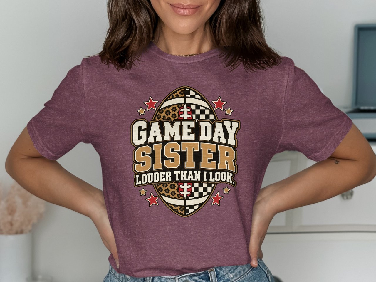 Game Day Sister Football Tee