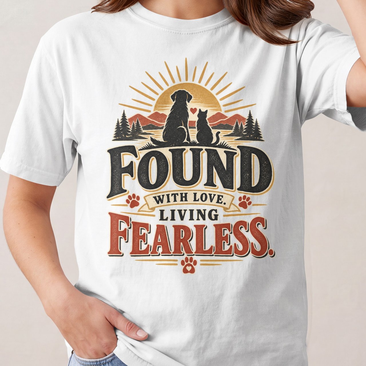 Found With Love Living Fearless Tee