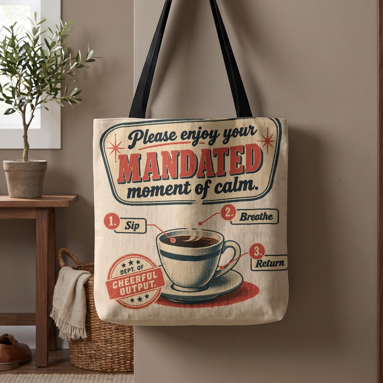 Mandated Moment of Calm Tote Bag
