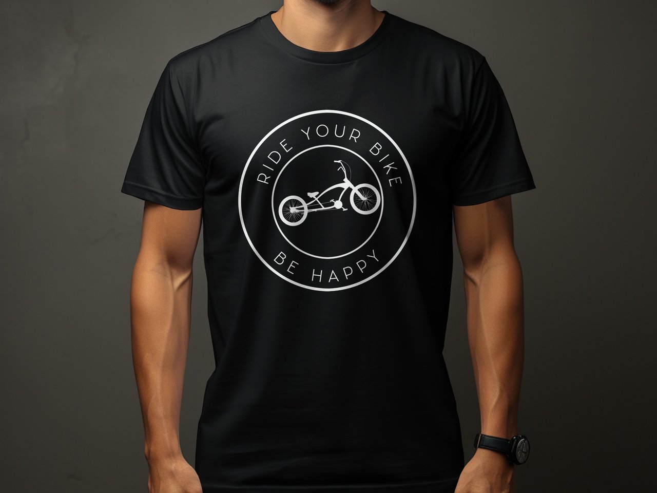Ride Your Bike Be Happy | Stretch Chopper Cruiser Shirt