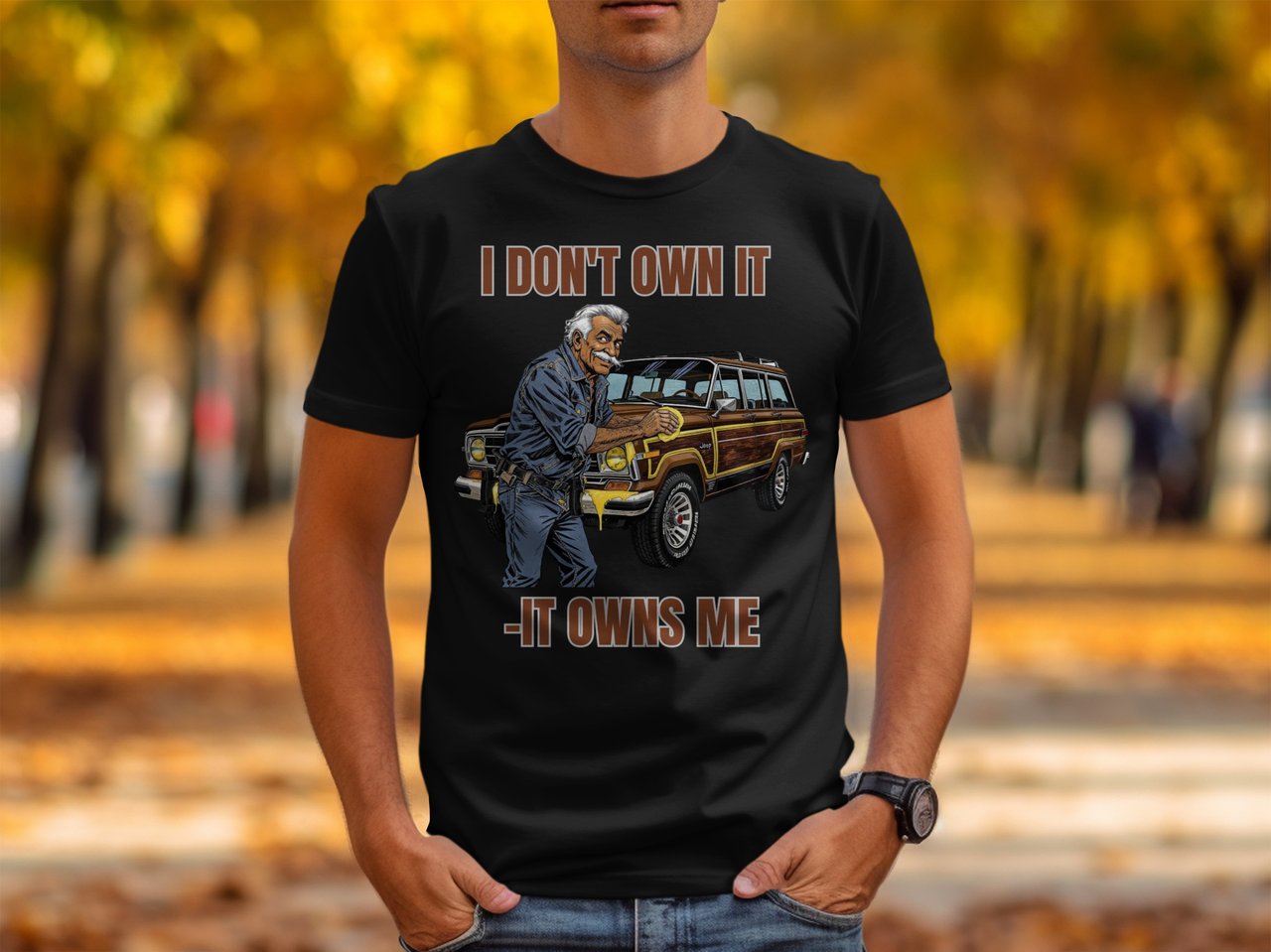 Grand Wagoneer T-Shirt, Woody T-Shirt, FSJ T-Shirt, Classic Car T-Shirt, I Don't Own It, It Owns Me T-Shirt, Car Lover Gift, Jeep Grand