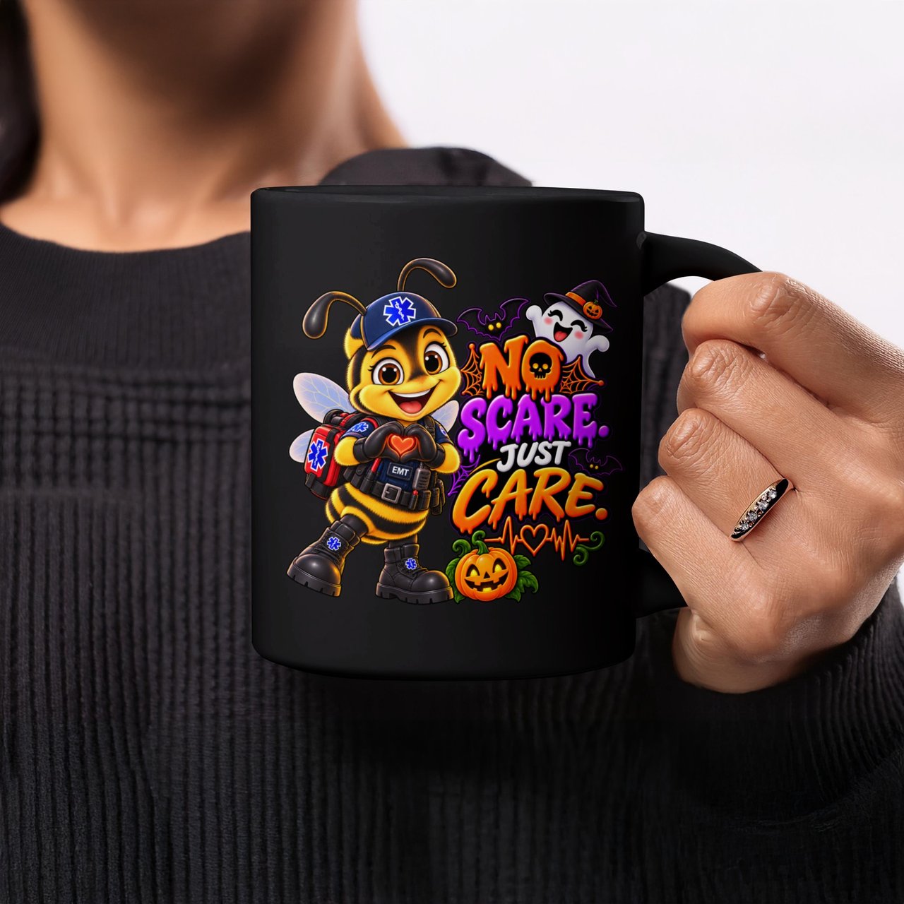 No Scare Just Care EMT Mug