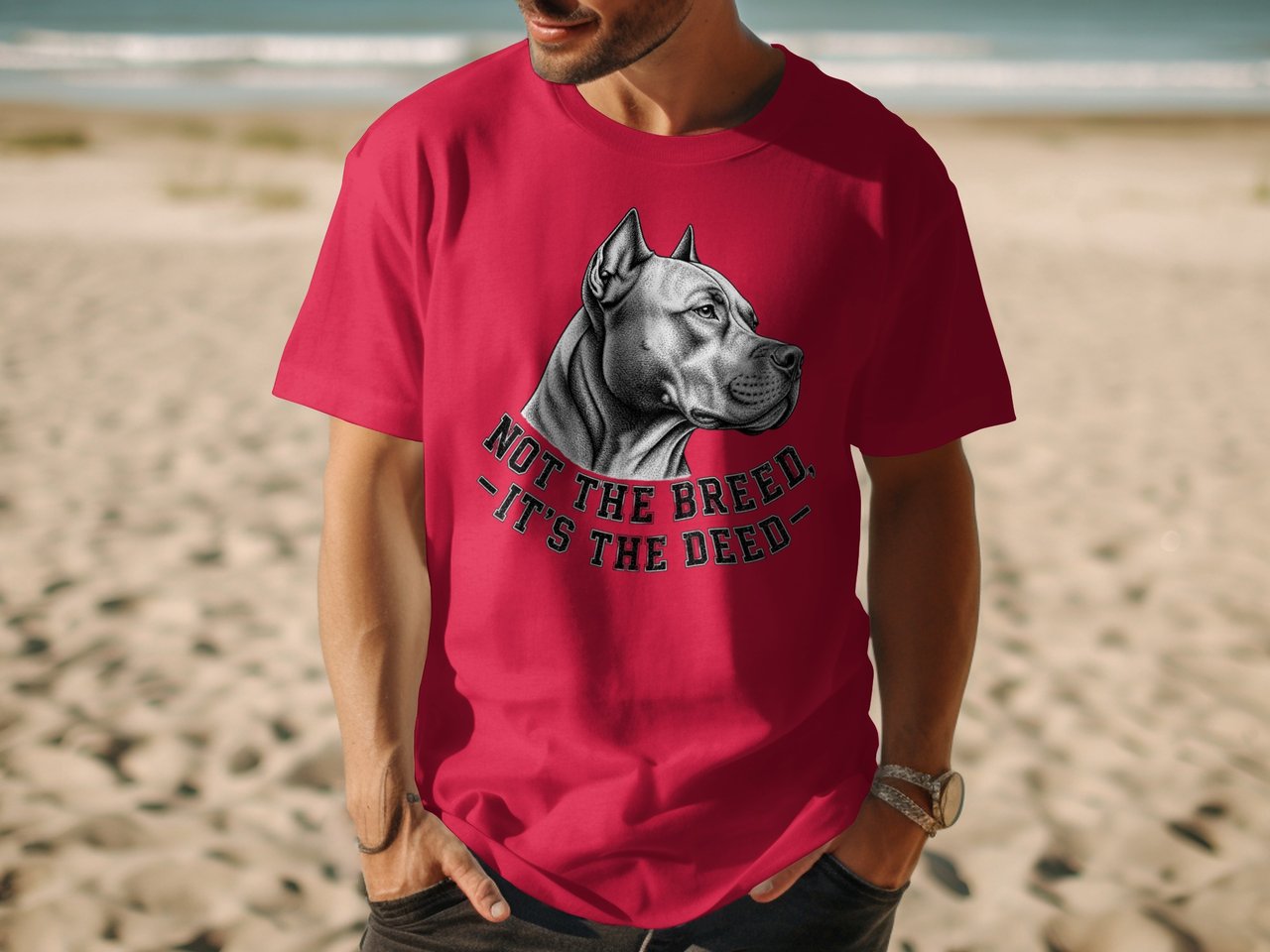 Not The Breed It's The Deed Tee | Pit Bull Rescue Shirt | Pittie Lover Gift | Bully Breed Apparel