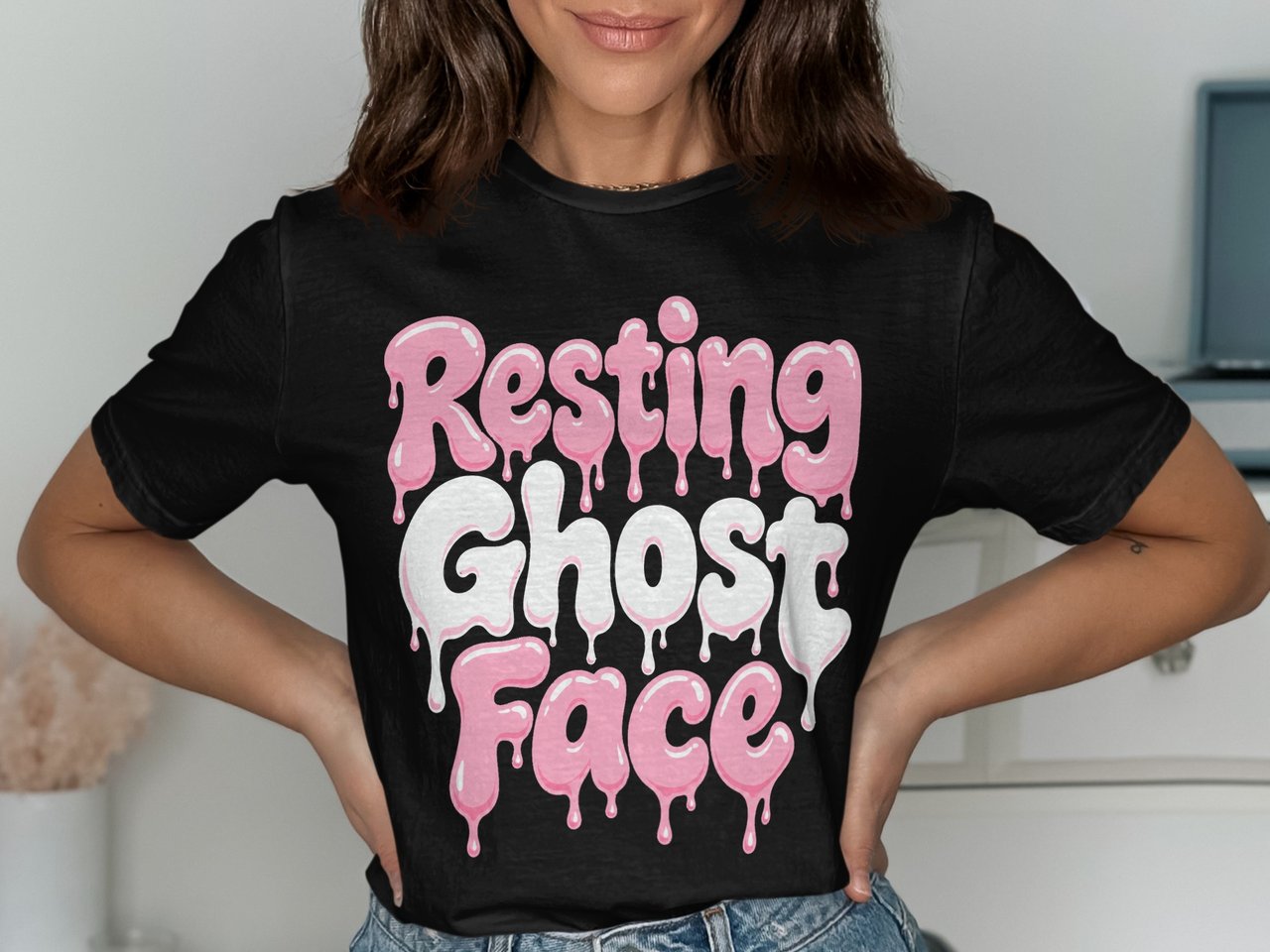 Resting Ghost Face Tee or Sweatshirt