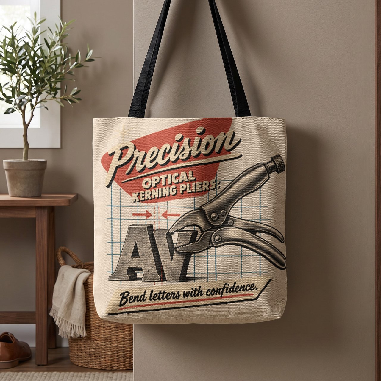 Optical Kerning Pliers Tote Bag