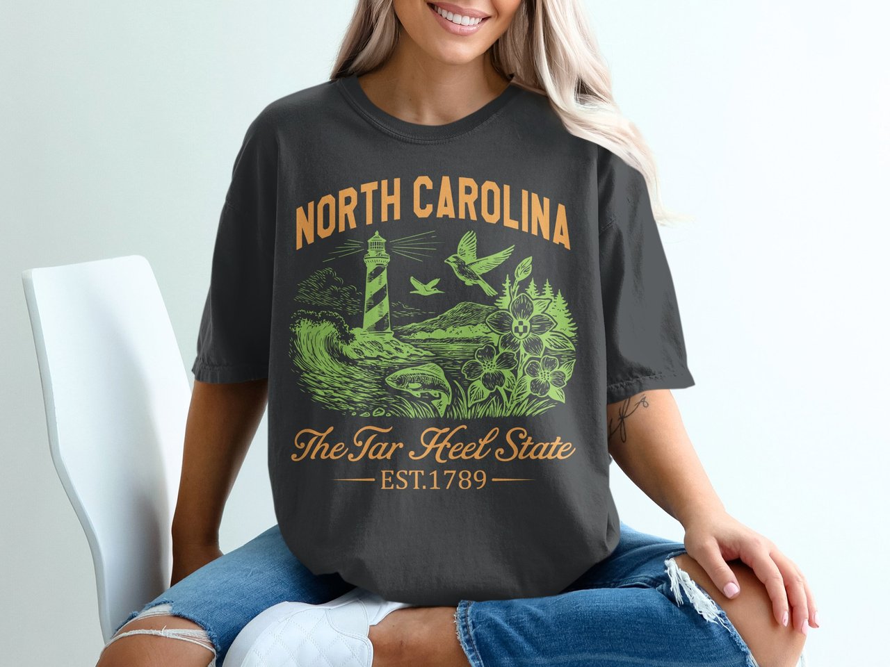 North Carolina Tar Heel State Est. 1789 T-Shirt