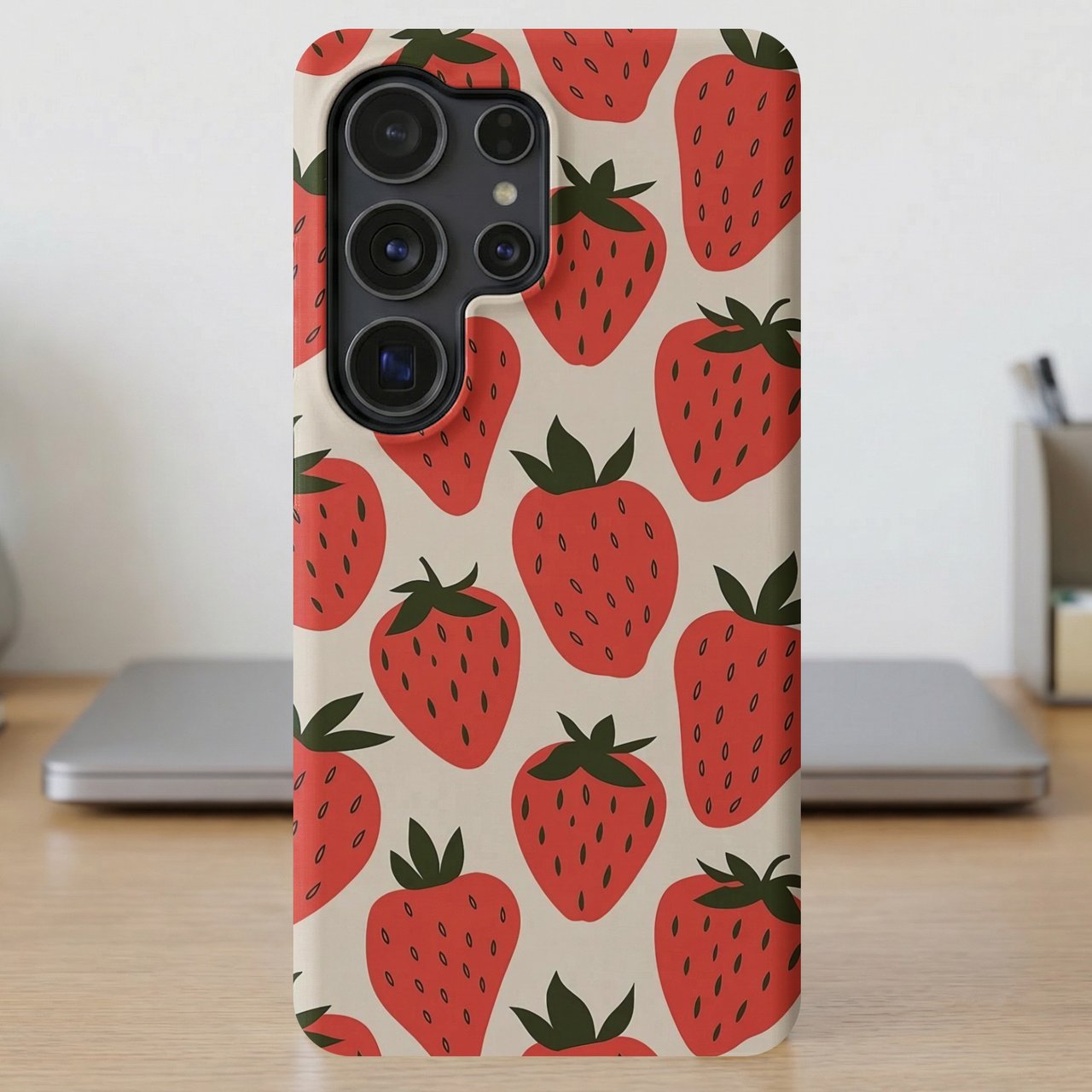 Vintage Strawberry Pattern MagSafe® Phone Case