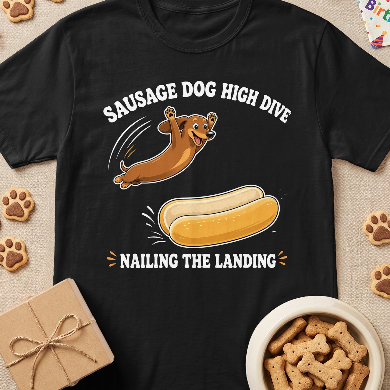 Sausage Dog High Dive Tee