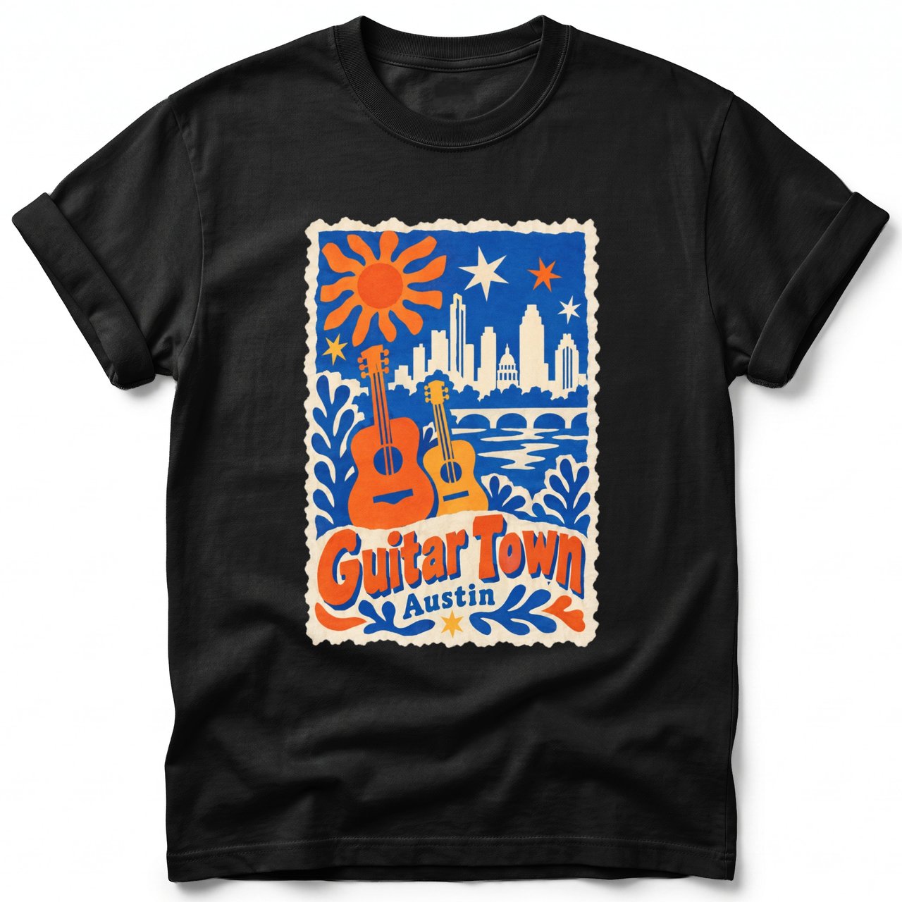 Guitar Town ~ Comfort Colors Premium Tee