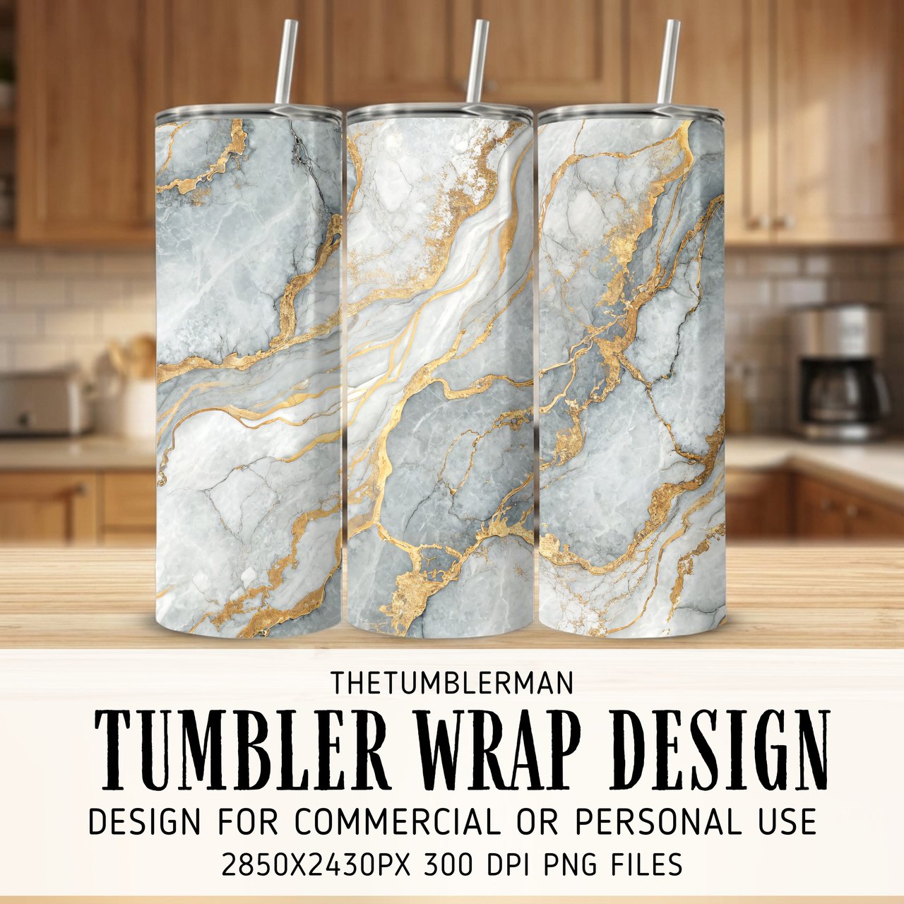 20 oz Skinny Tumbler Wrap Sublimation Design, Marble Gold Veins, Straight and Tapered Wrap png, Digital Download, Tumbler Design