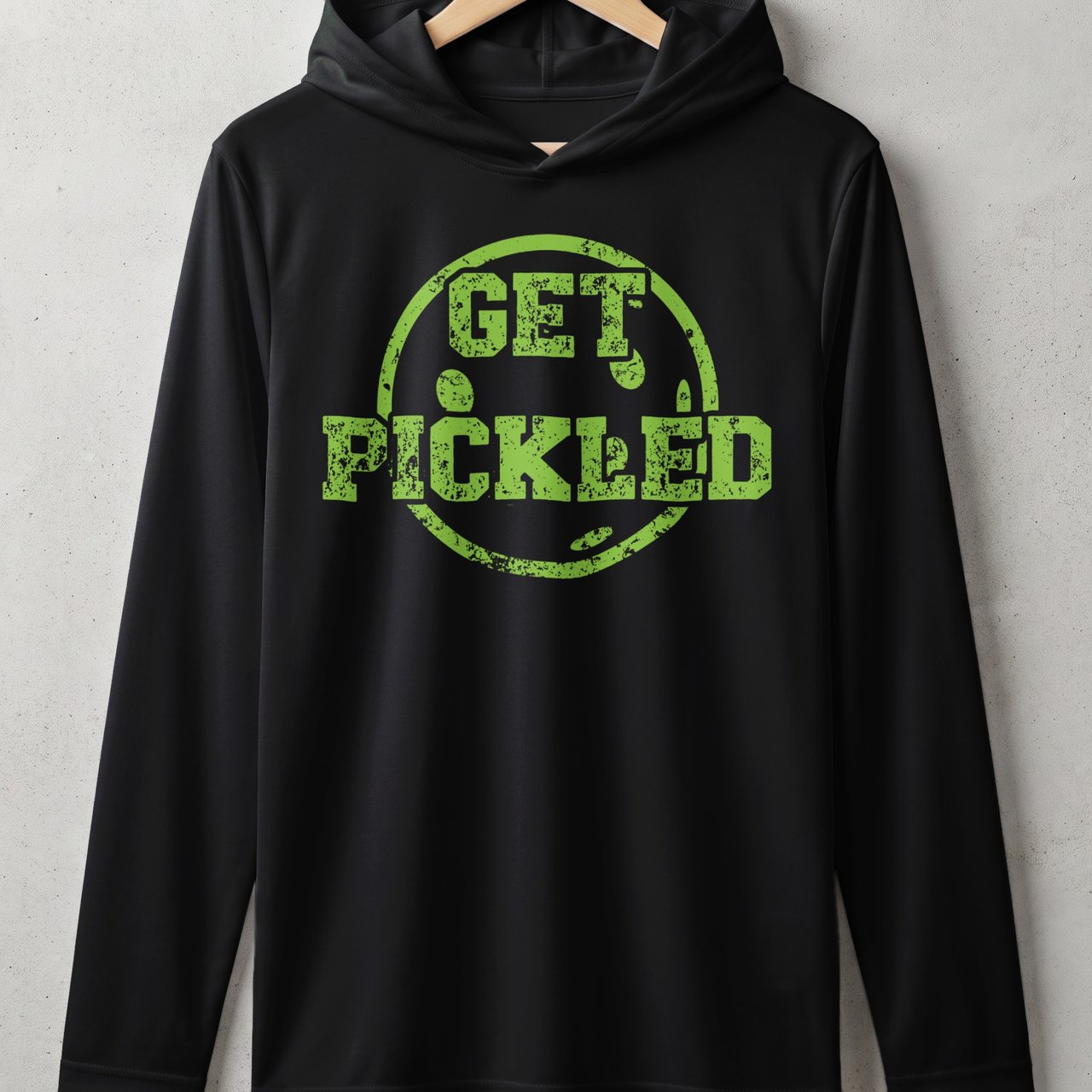 Pickleball Sport-Tek Performance Hood, Get Pickled, Lightweight Hoodie Moisture-Wicking Court Layer