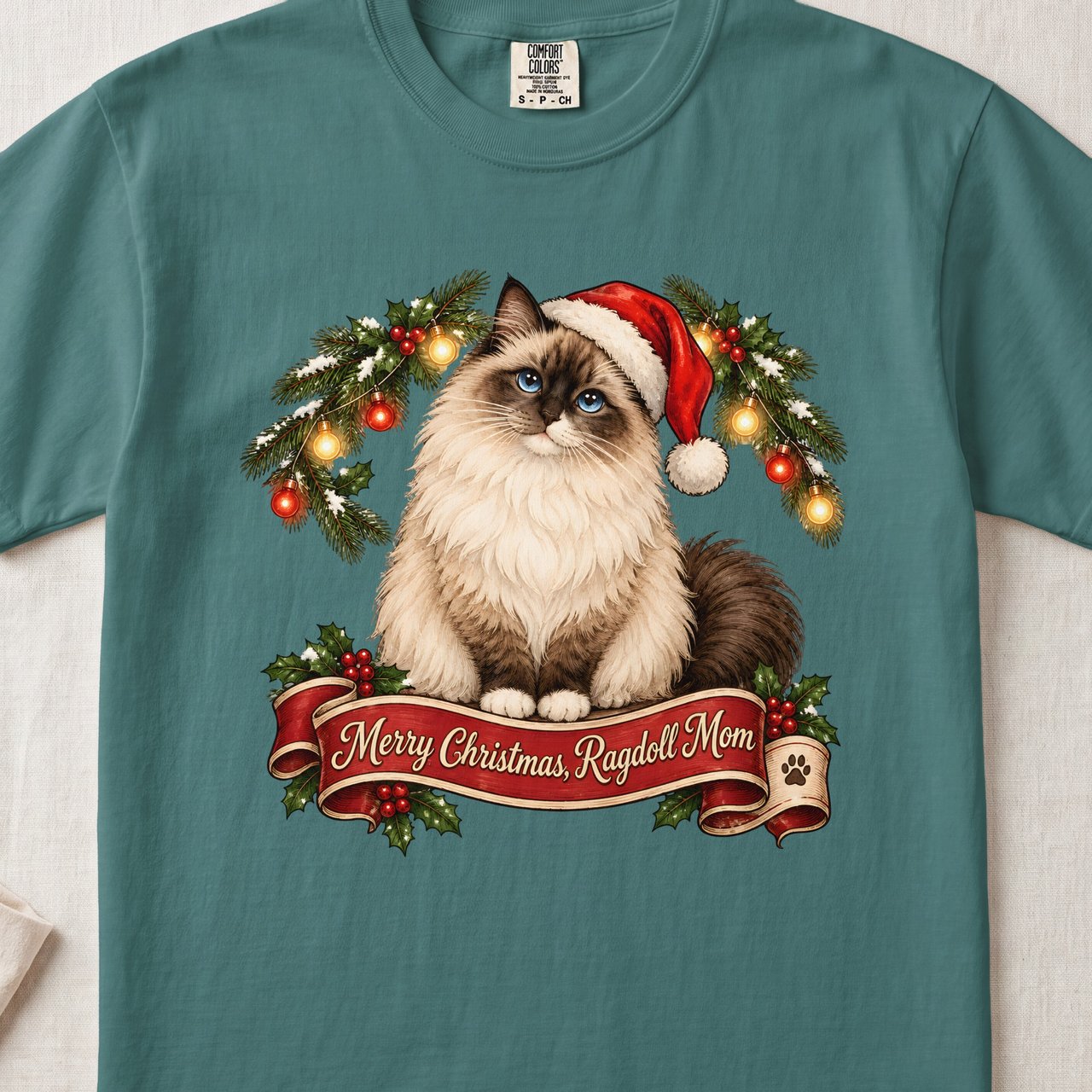 Merry Christmas Ragdoll Mom Shirt – Ragdoll Cat Holiday Tee
