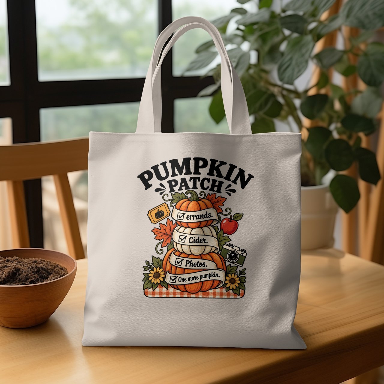 Pumpkin Patch Checklist Tote Bag