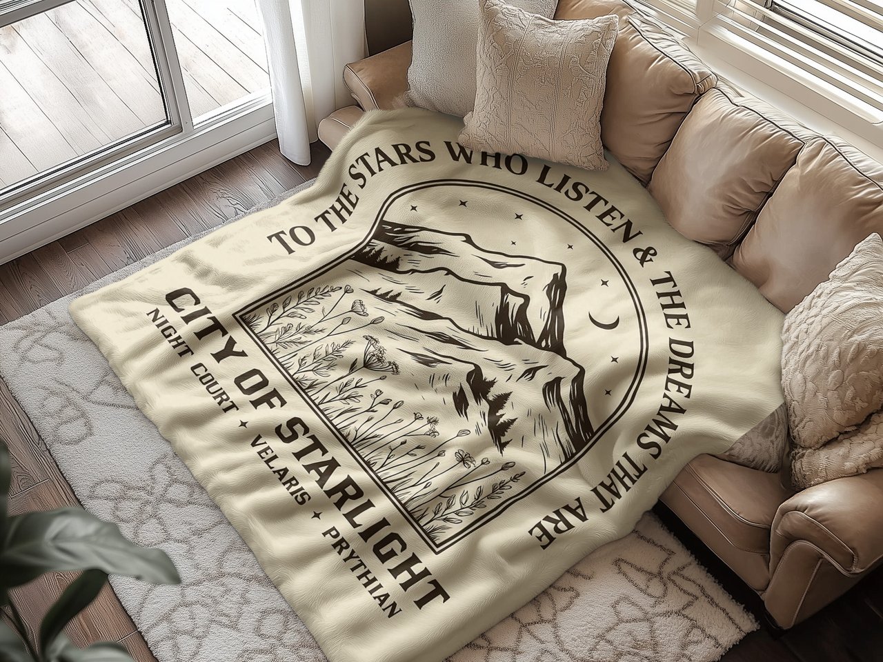 City of Starlight Night Court Blanket