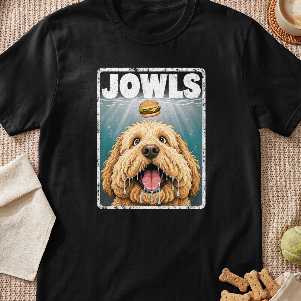Jowls Burger Doodle T-Shirt