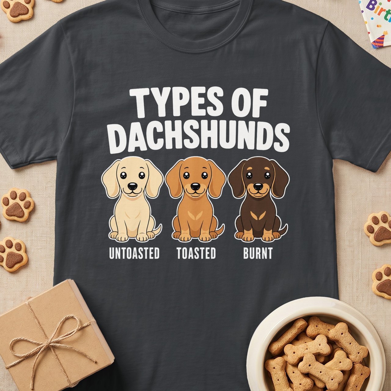 Types of Dachshunds Toast T-Shirt