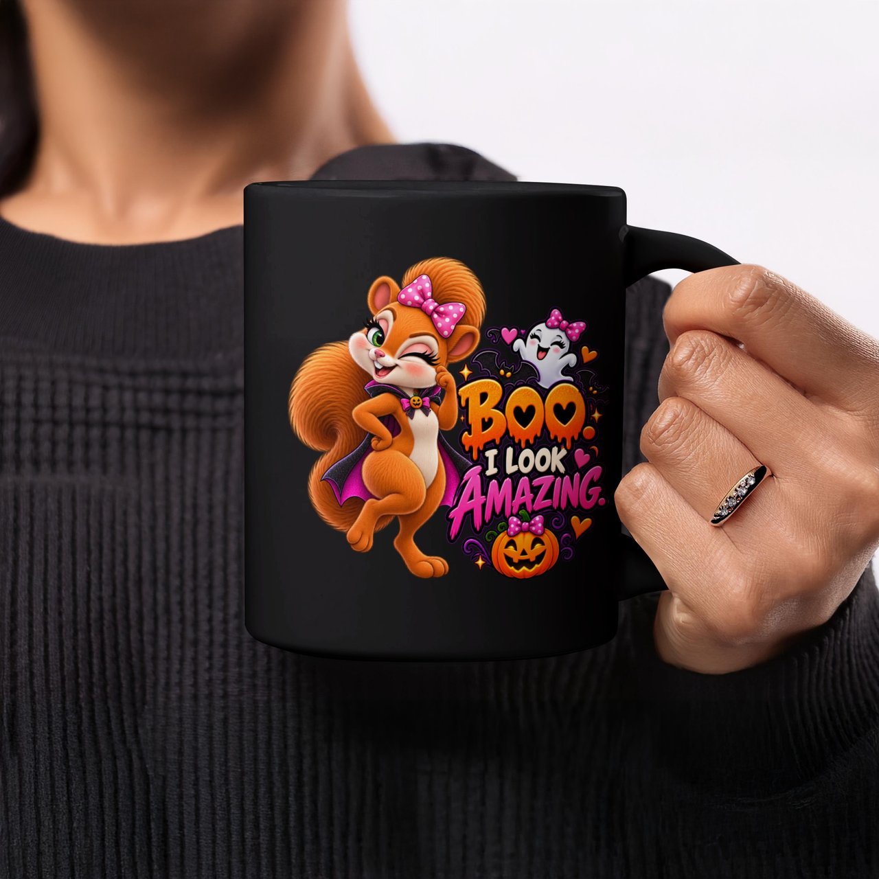 Boo I Look Amazing Squirrel Mug