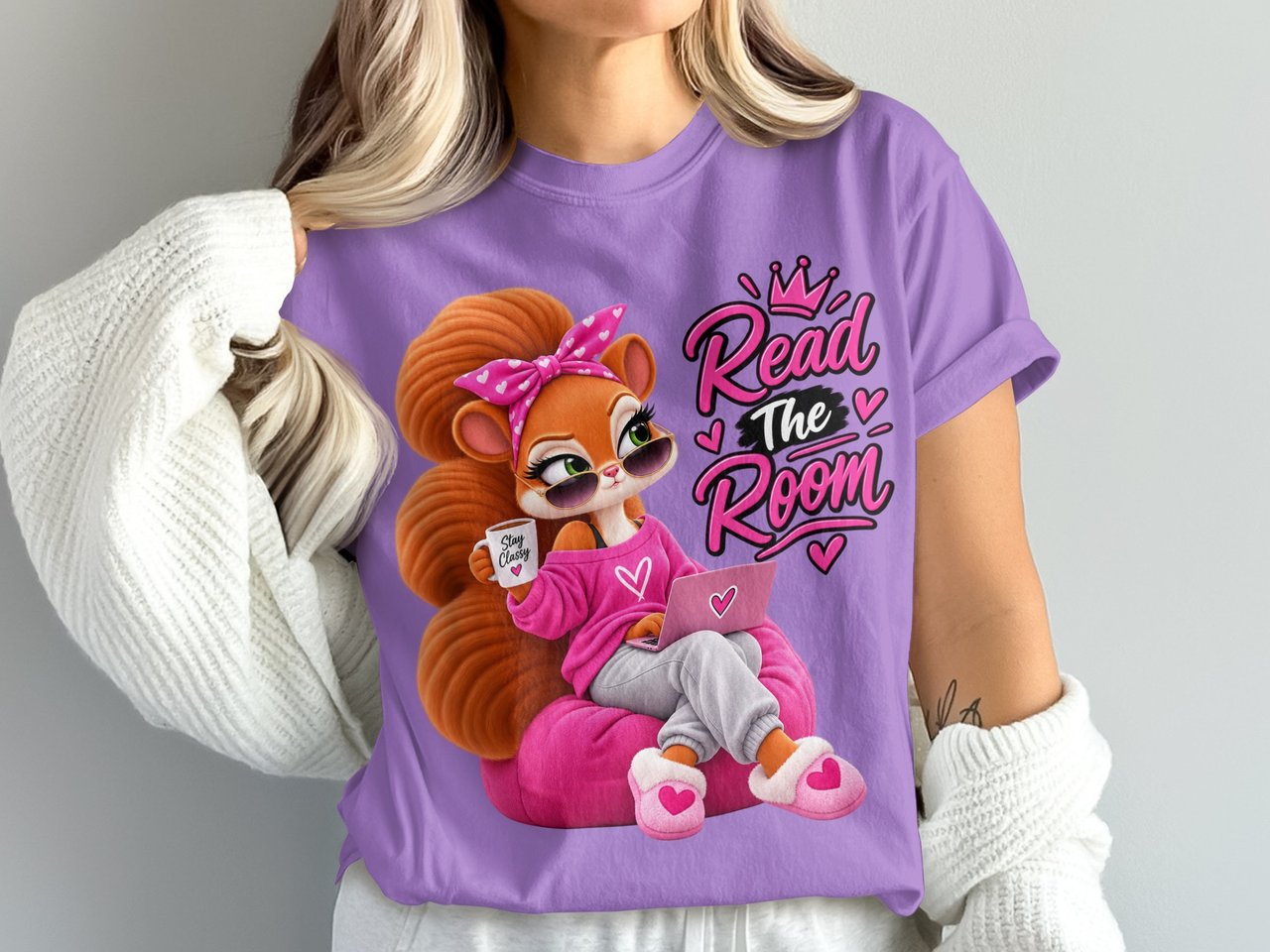 Read The Room Sally the Squirrel Tee
