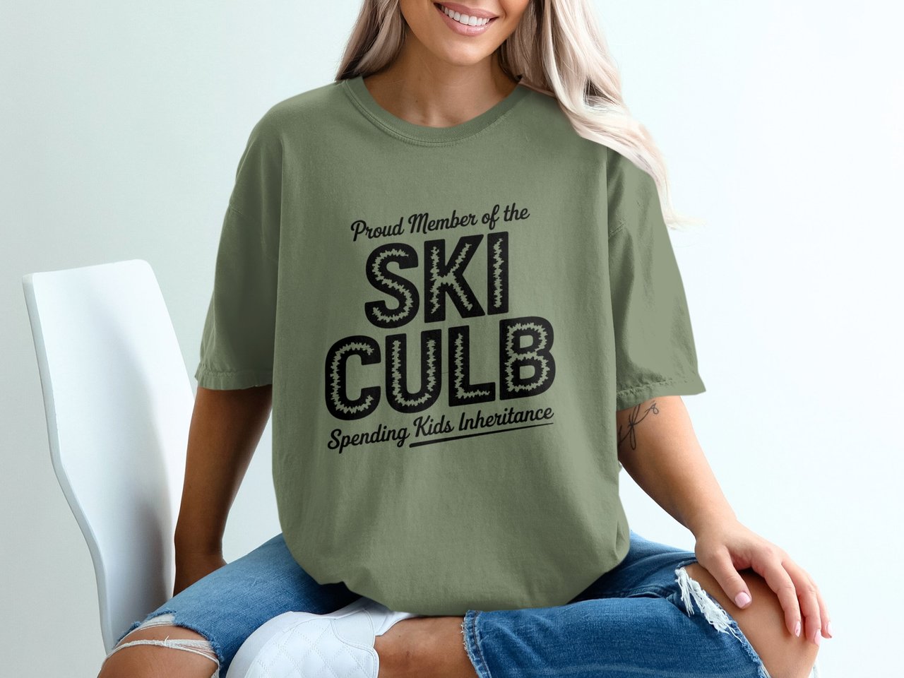 Proud Member of the SKI CULB Spending Kids Inheritance Funny Parent T-Shirt, Humorous Empty Nester Gift, Sarcastic Retirement Tee