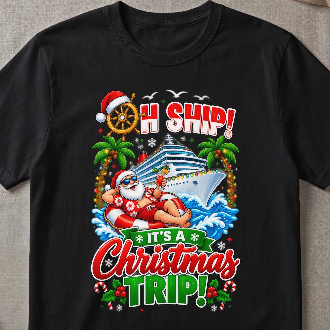 Oh Ship Christmas Cruise T-Shirt