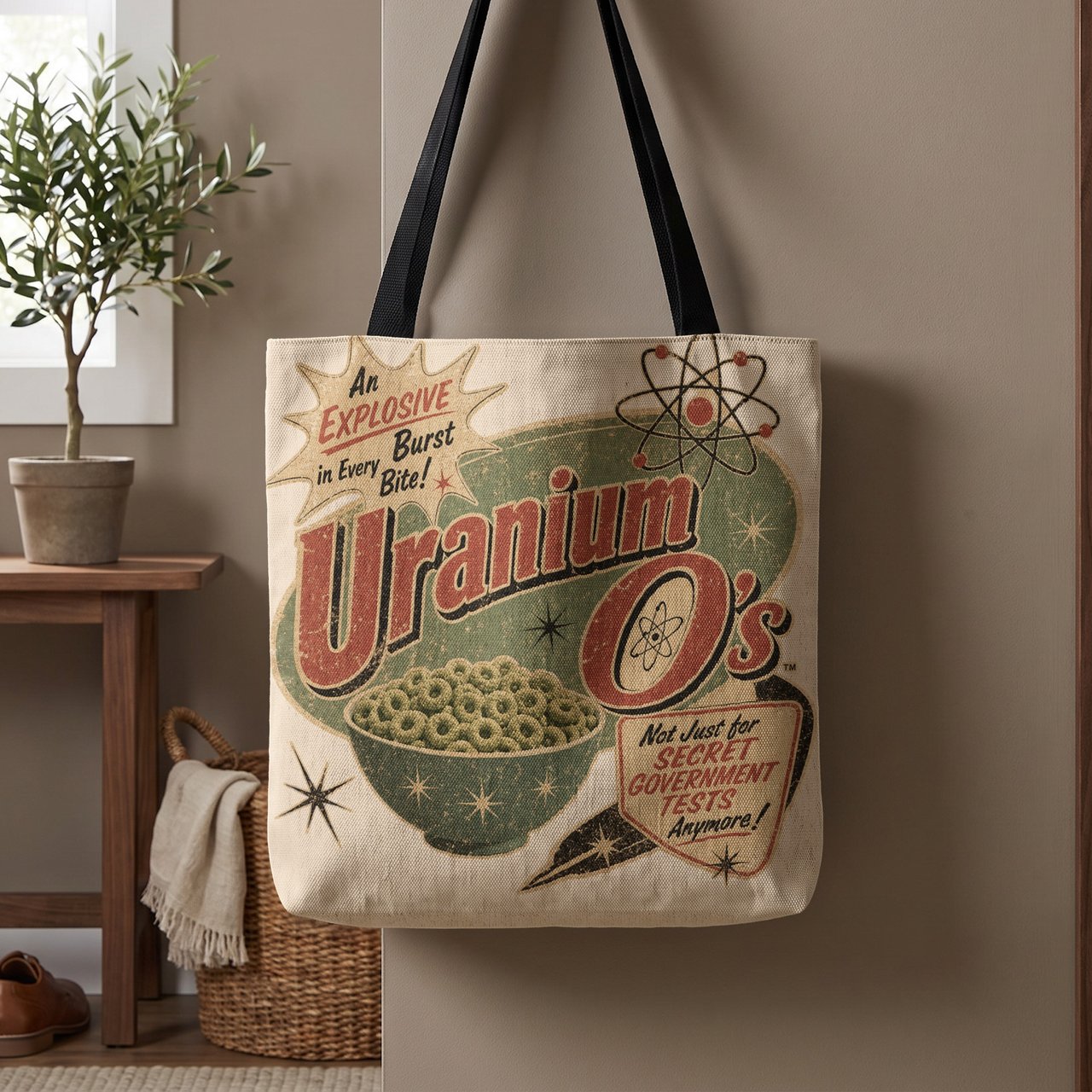 Uranium O's Retro Cereal Tote Bag