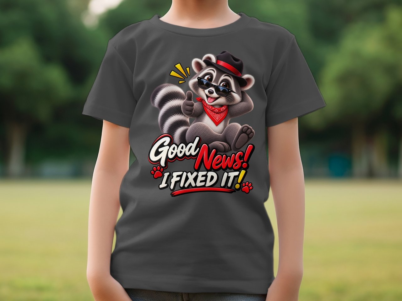 Good News I Fixed It Randy the Raccoon Tee
