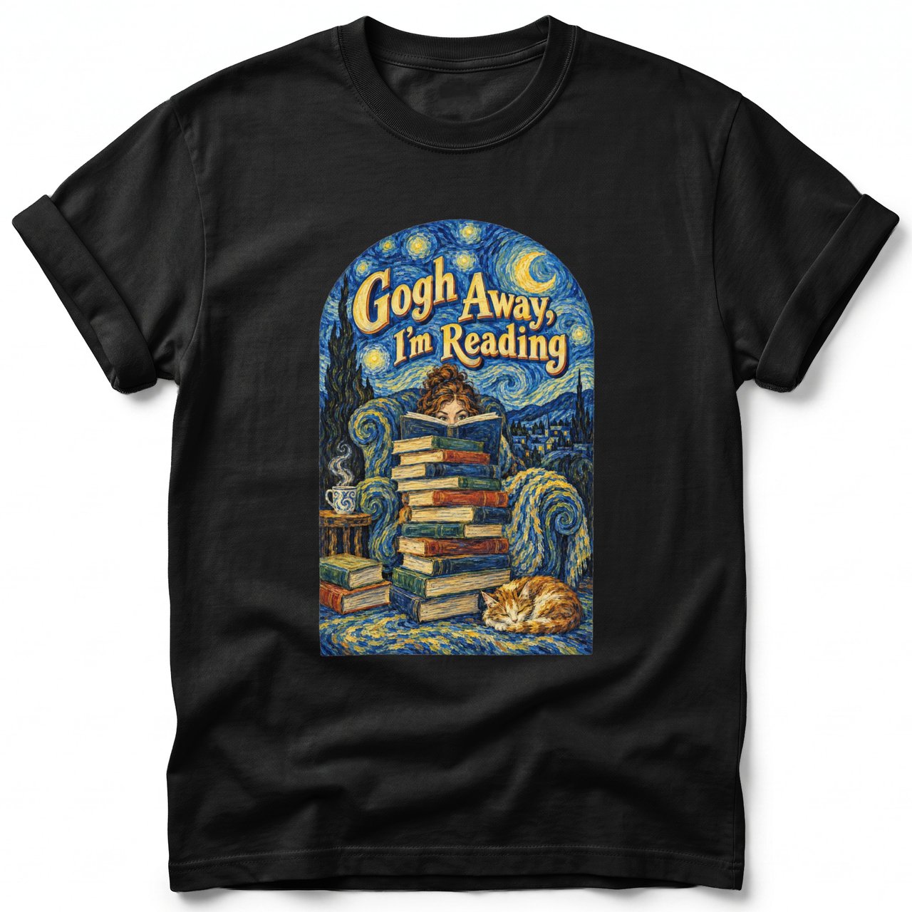 Gogh Away, I'm Reading ~ Comfort Colors Premium Tee
