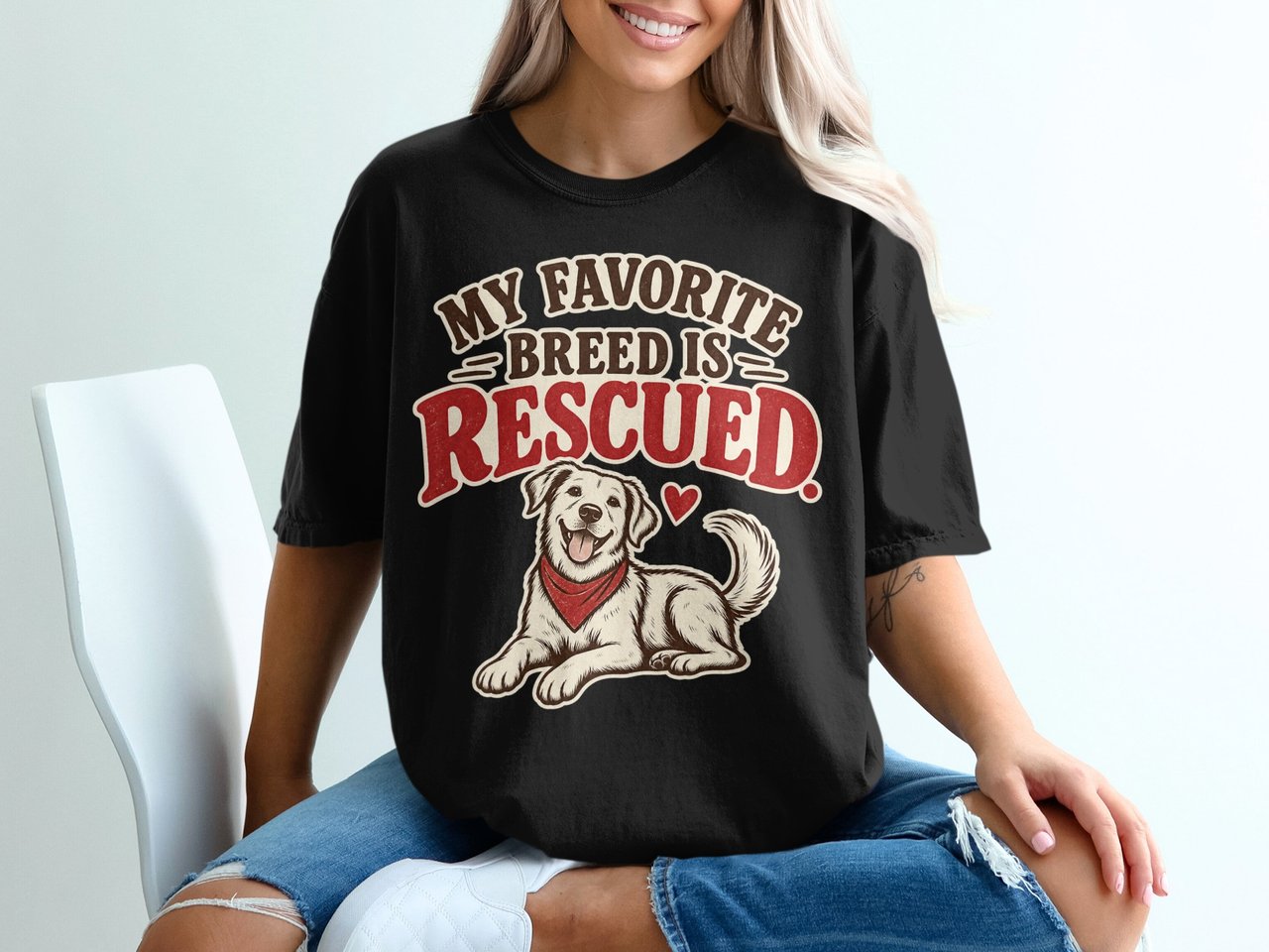 My Favorite Breed Is Rescued Tee
