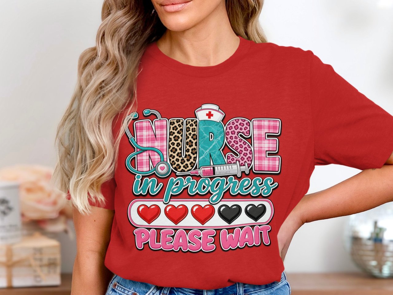 Nurse In Progress Please Wait Nursing School T-Shirt