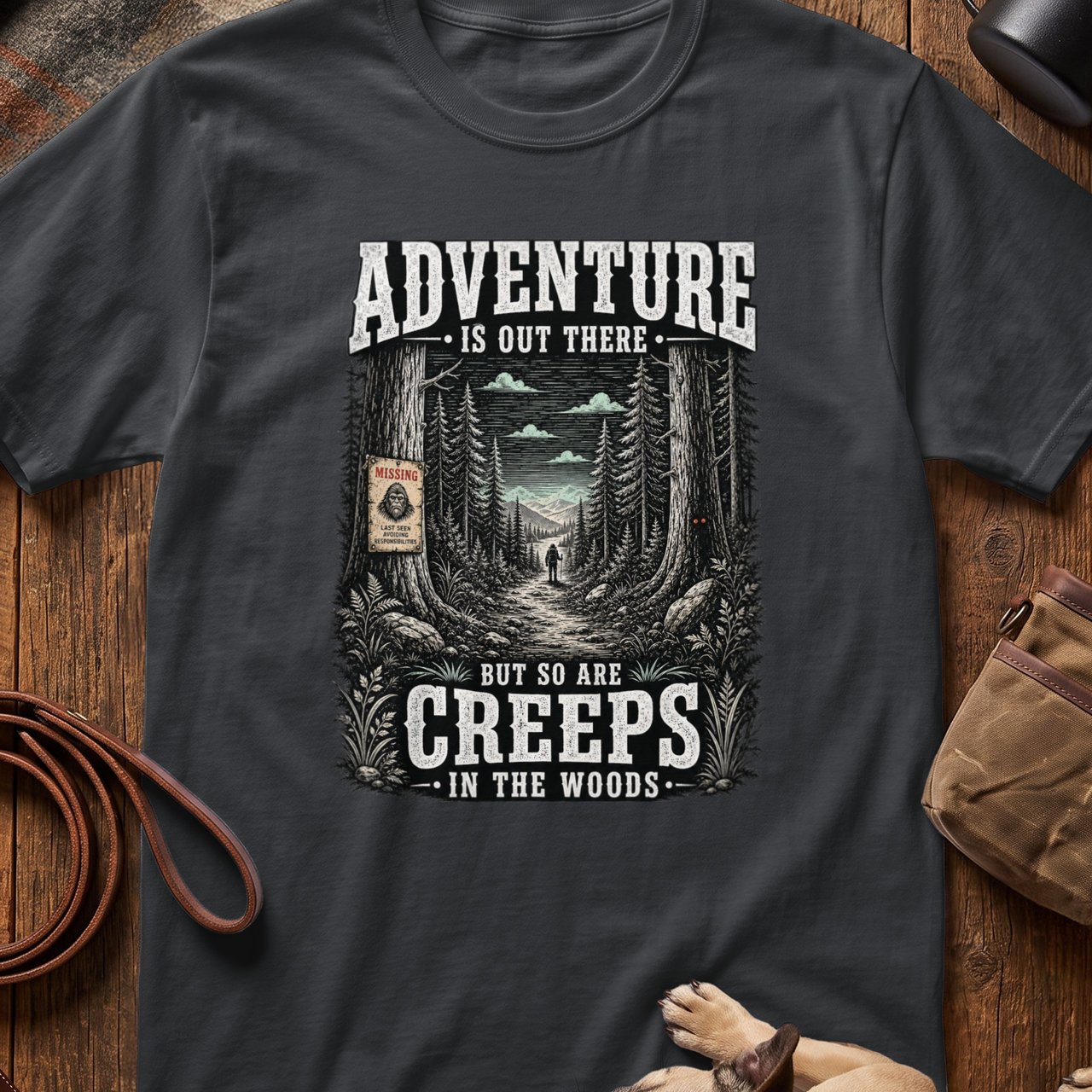 Adventure Creeps in the Woods Tee