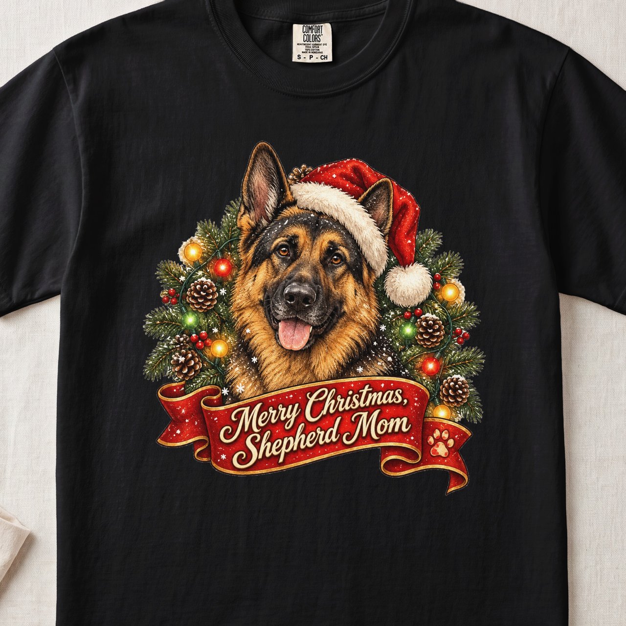 Merry Christmas Shepherd Mom Shirt – German Shepherd Holiday Tee