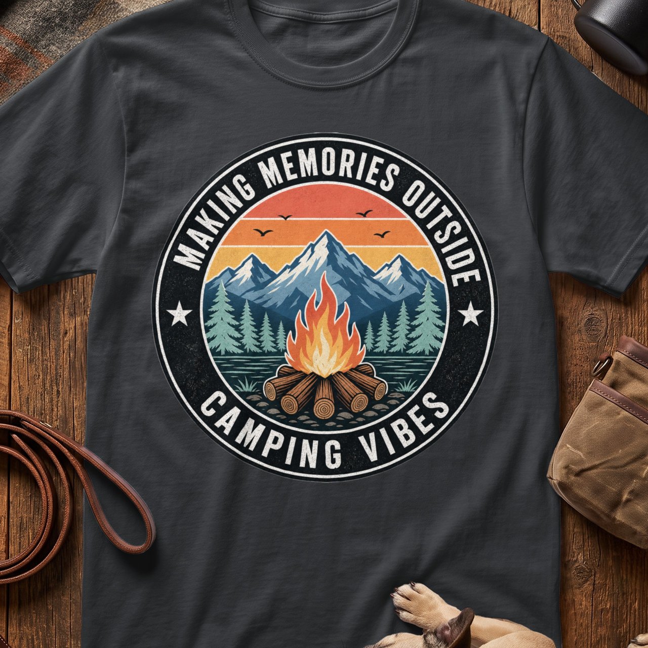 Campfire Memories Camping Vibes Tee
