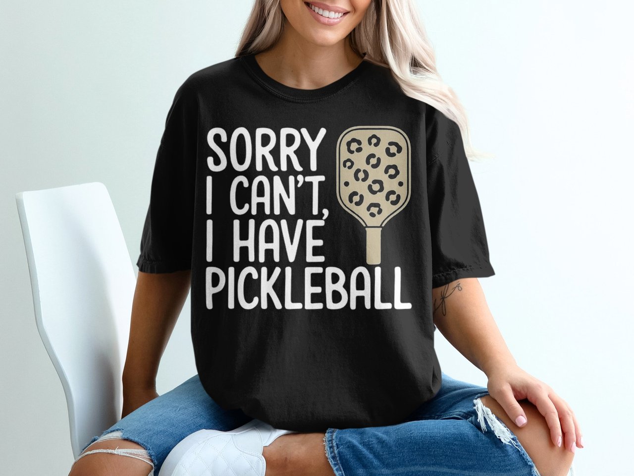 Pickleball Comfort Colors Shirt, Sorry I Can't, I Have Pickleball, Vintage Graphic Tee