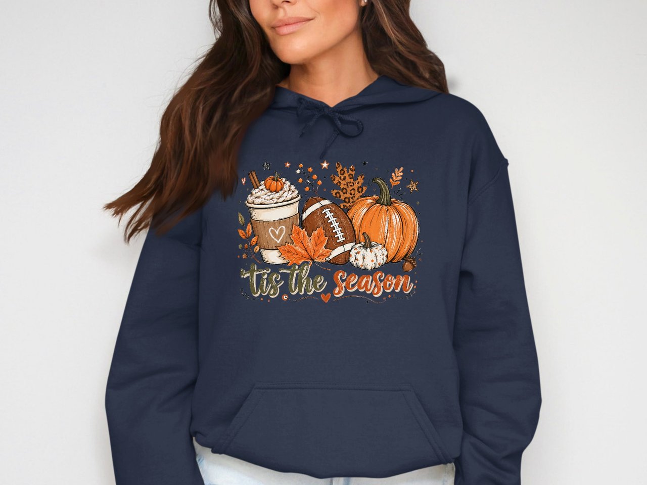 Tis The Season Fall Football Hoodie