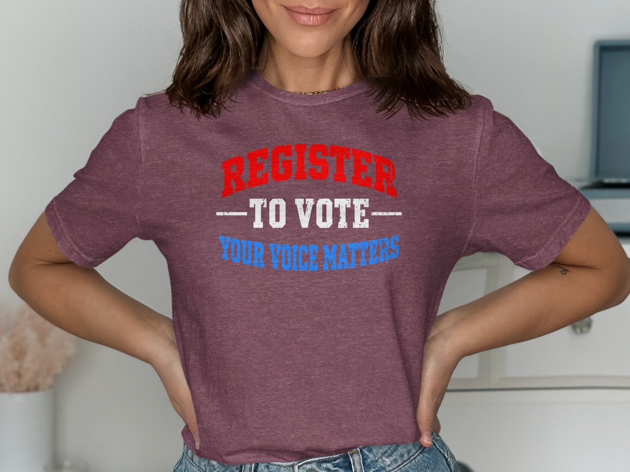 Register To Vote Your Voice Matters Tee & Sweatshirts
