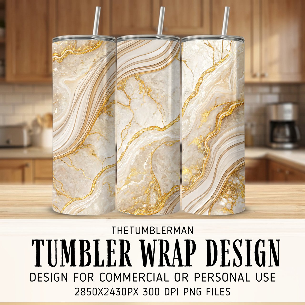 20 oz Skinny Tumbler Wrap Sublimation Design, Gold Marble Texture, Straight and Tapered Wrap png, Digital Tumbler Design, Instant Download