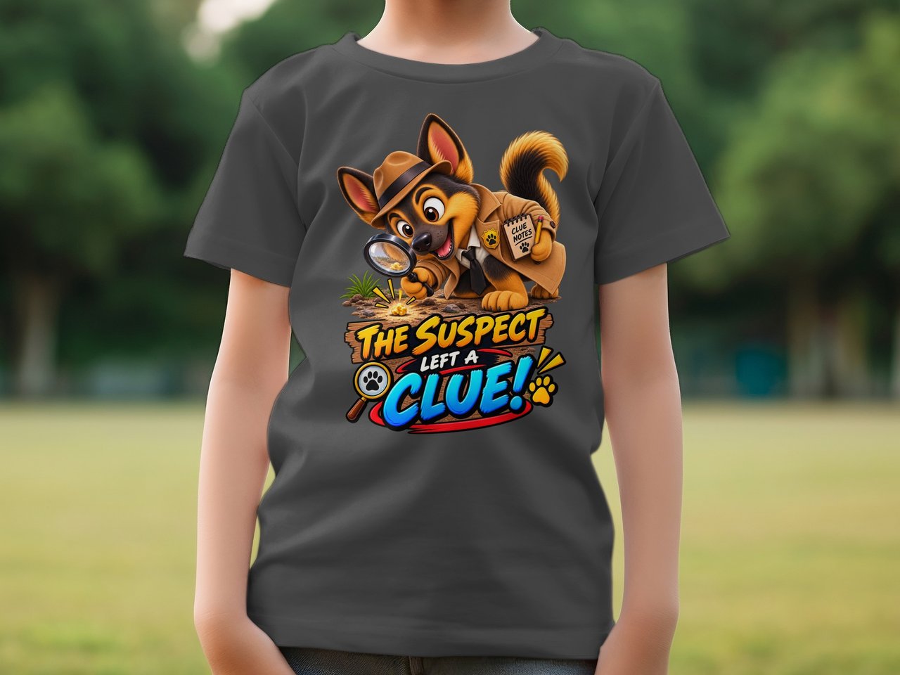 The Suspect Left A Clue Detective Chase Dog Tee