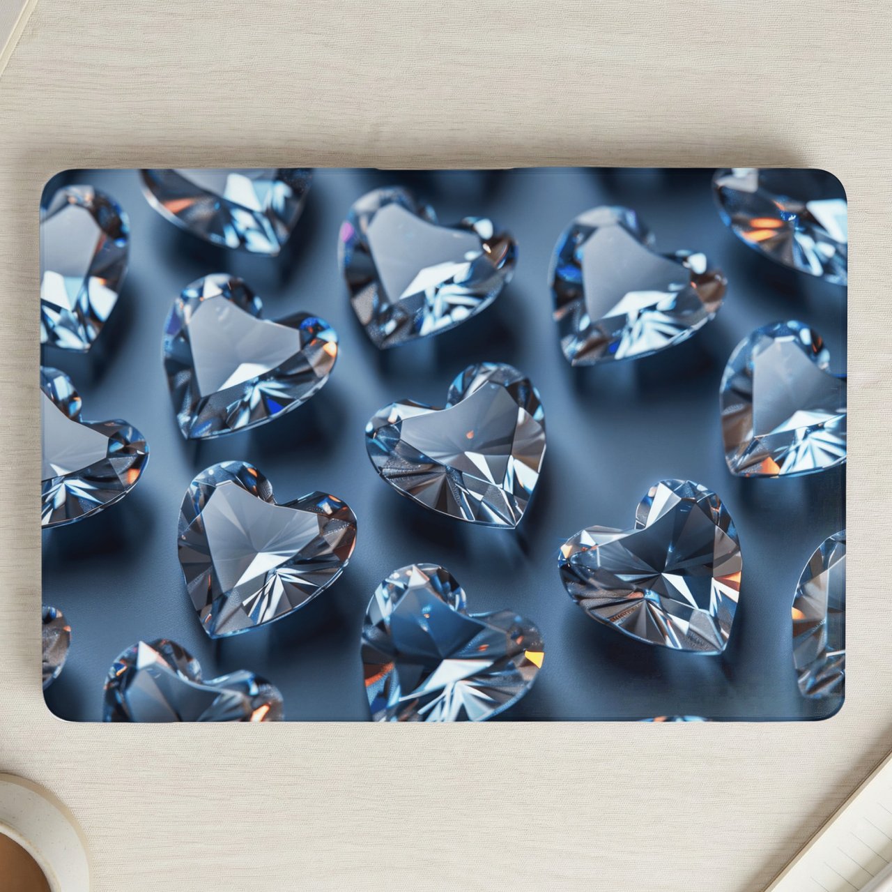 Diamond Hearts MacBook Case