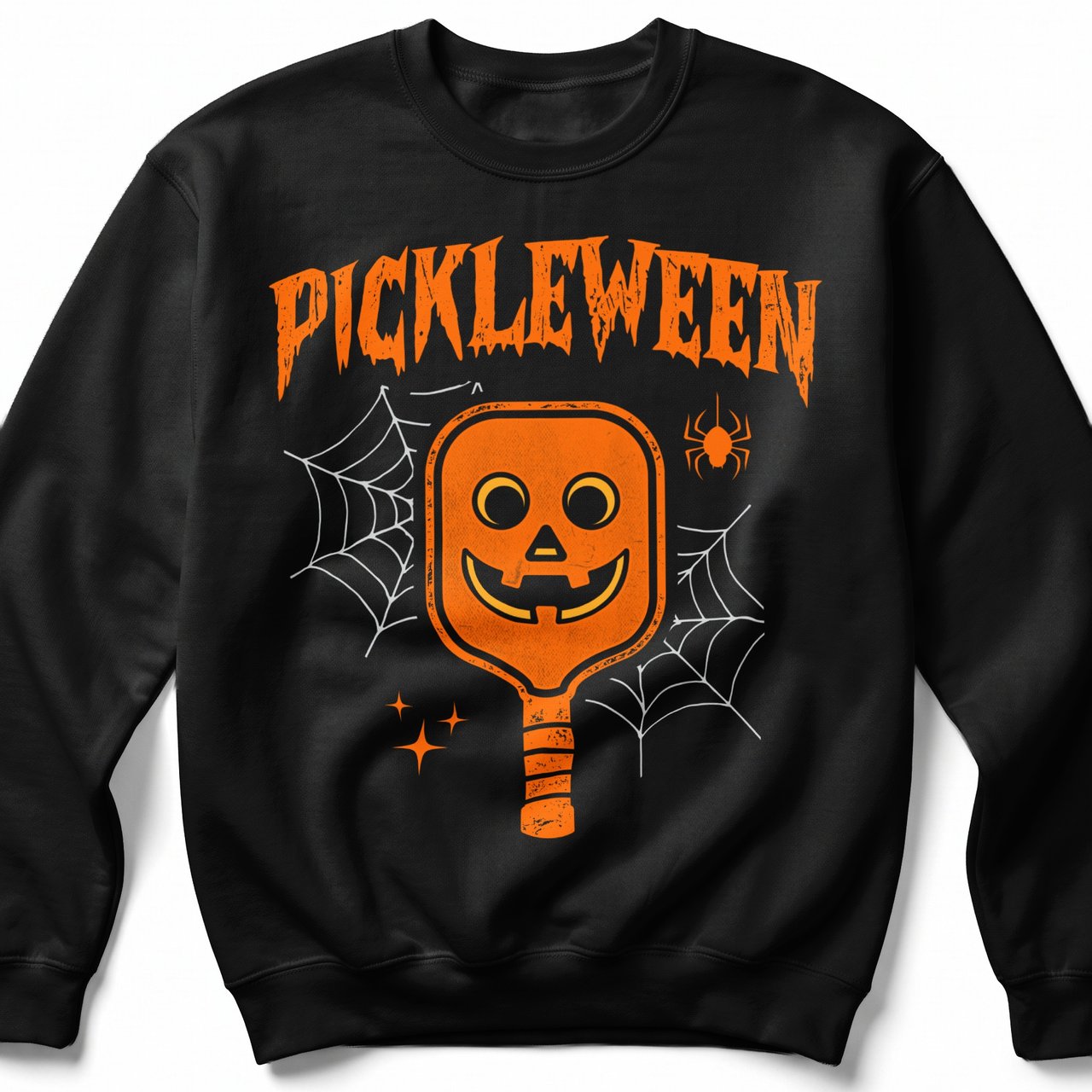 Pickleball Gildan Crewneck Sweatshirt, Pickleween, Court Warm Up Graphic Apparel for Halloween Matches
