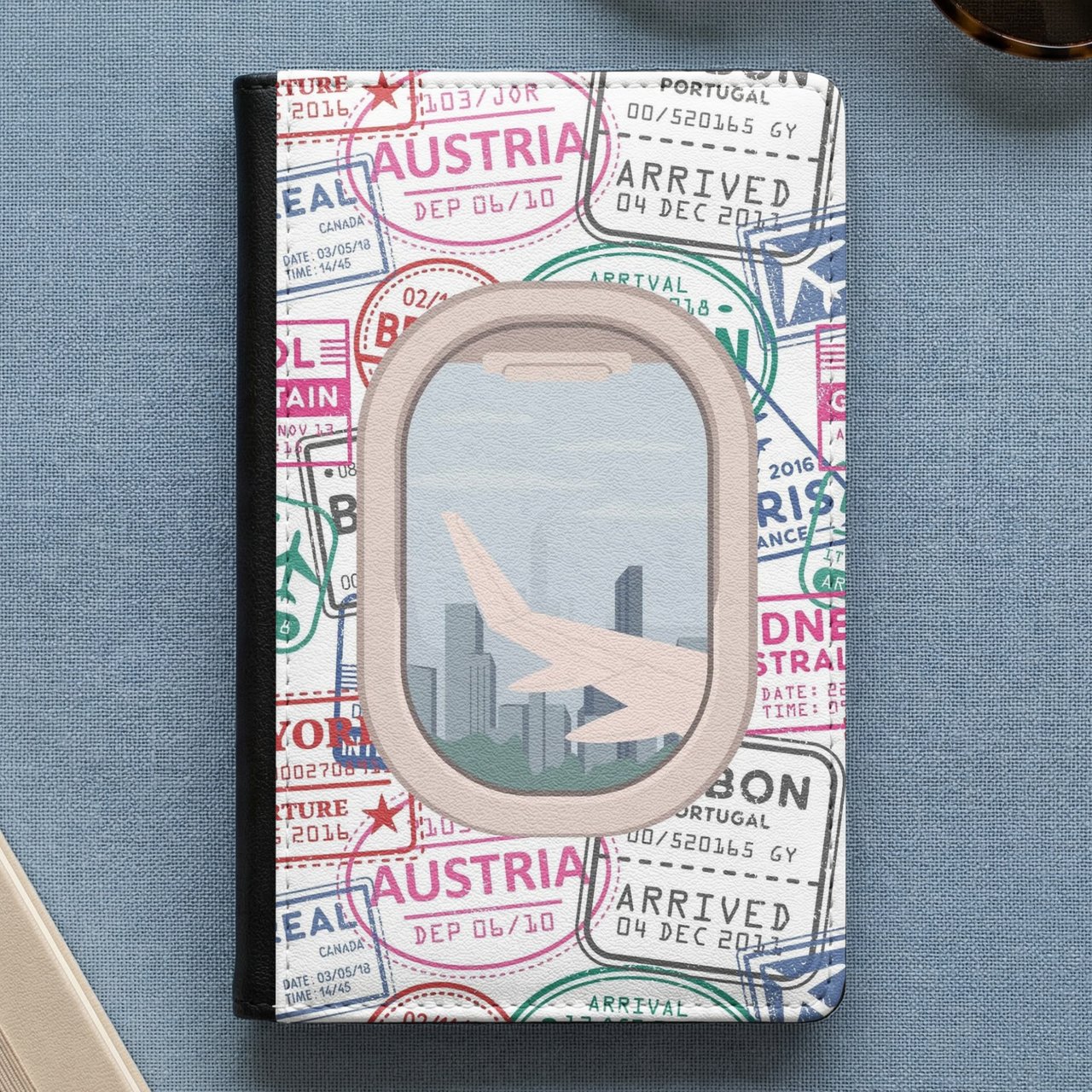 Airplane Window View Passport Cover