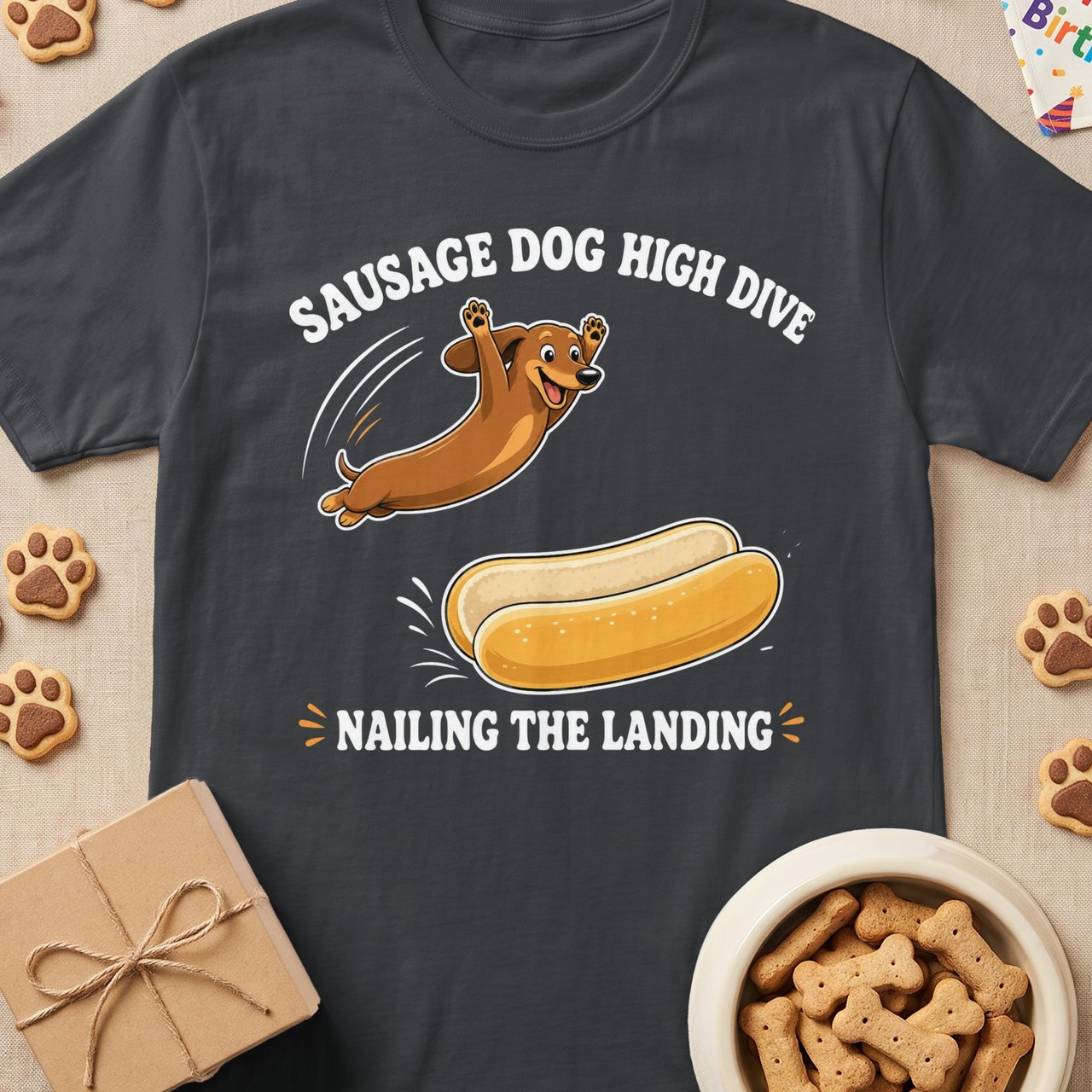 Sausage Dog High Dive Tee