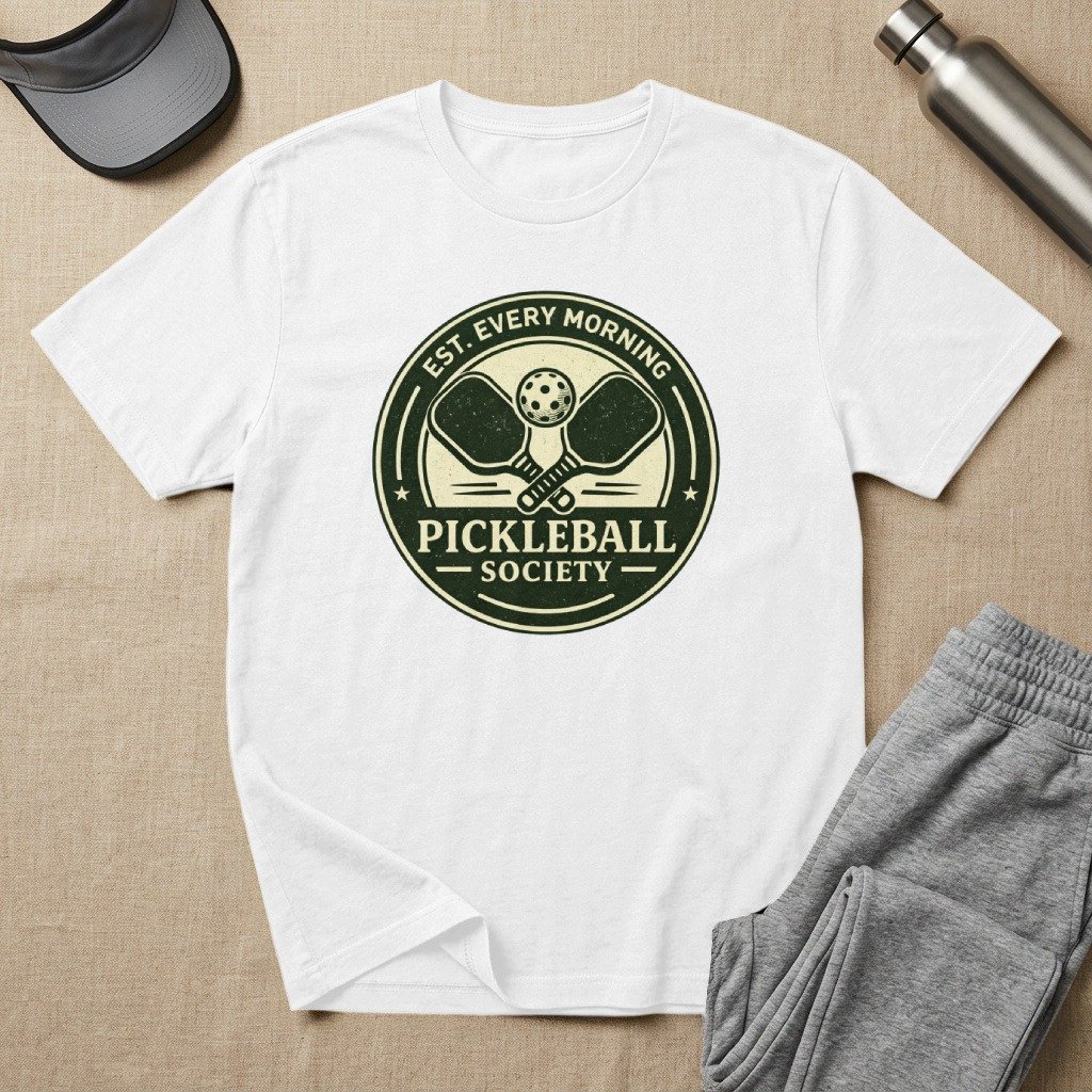 Pickleball Society Est. Every Morning T-Shirt
