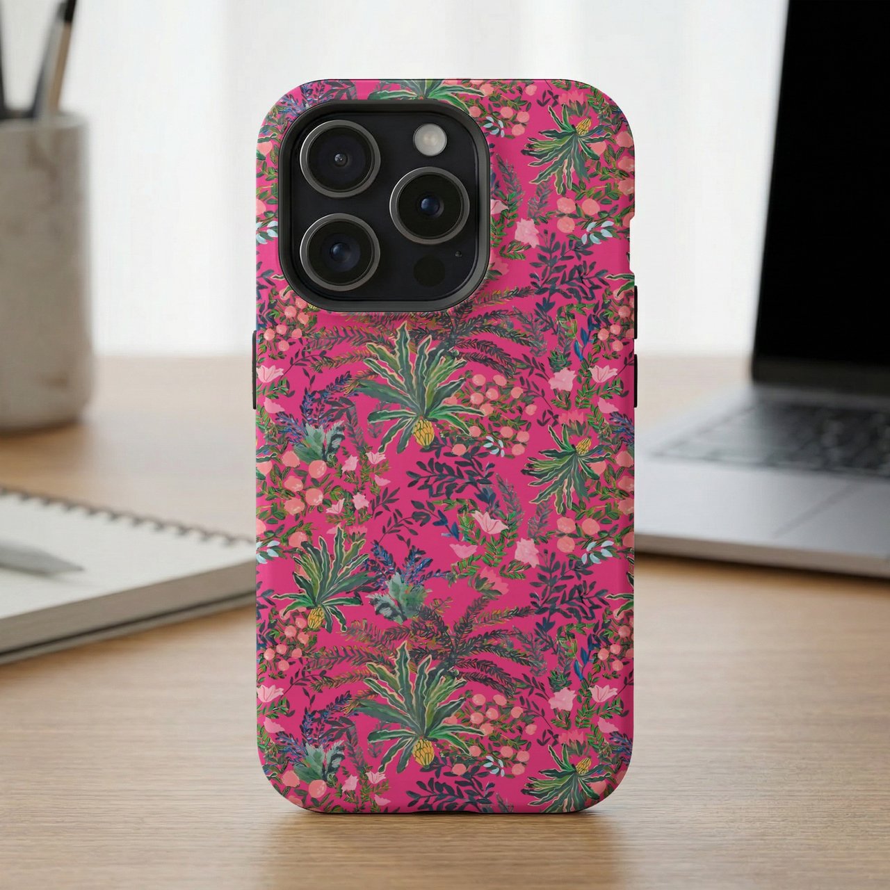 Pink Tropical Botanical MagSafe® Phone Case
