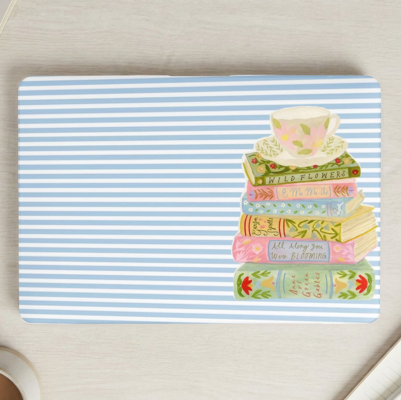 Cozy Floral Books MacBook Case