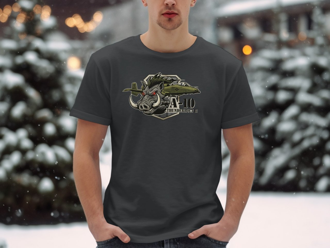A-10 Thunderbolt II Warthog T-Shirt, Military Aircraft Tee, Pilot Gift, Veteran Air Force Plane Shirt for Him