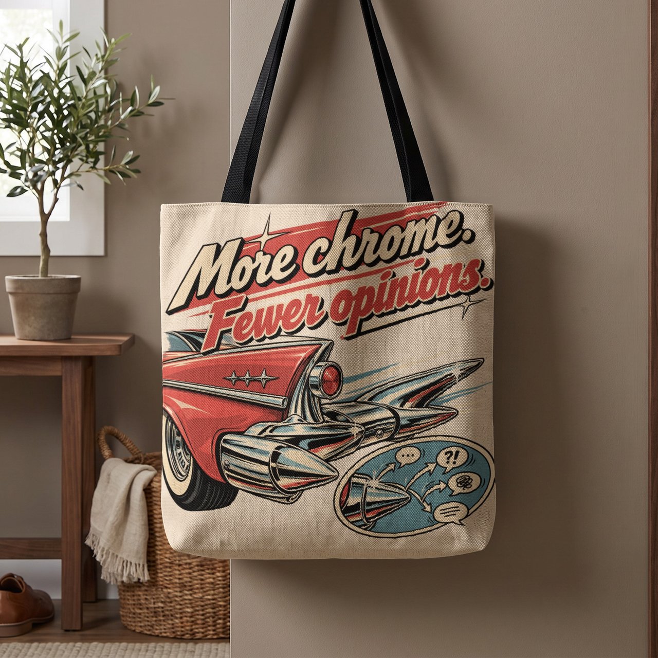 More Chrome Fewer Opinions Tote Bag